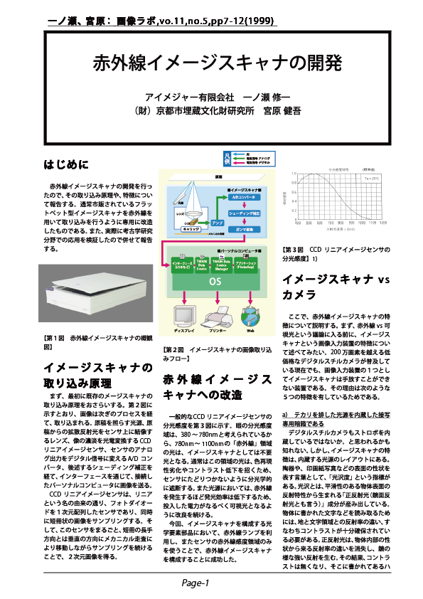 日本工業出版「画像ラボ 2000-5」第11巻第5号[赤外線イメージスキャナの開発]